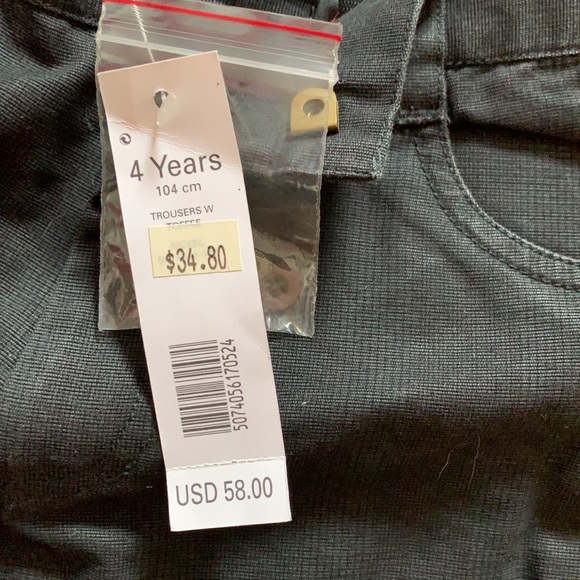 Jacadi Kids Size 4 Black Pants - Picture 3 of 4